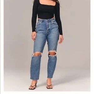 Abercrombie & Fitch Curve Love The Dad High-Rise